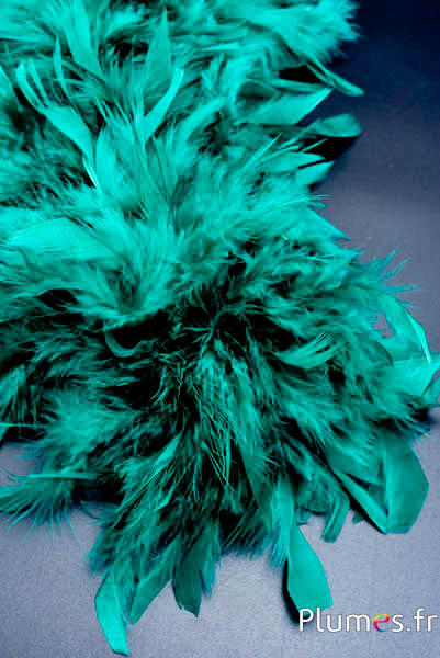 Boa piume di gallo - 10 cm - smeraldo